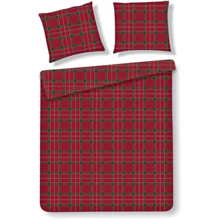 home&you Bettwäsche Flanell Coscaro, 200x220 cm, Rot, Winter Weihnachten Bettbezug, Weihnachtsdeko, Christmas, Weihnachtsmotiv , Textil , 200x220 cm , Heimtextilien, Bettwäsche & Leintücher, Bettwäsche