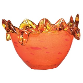 OK Lighting Orange Glas Deko Schale Obstschale