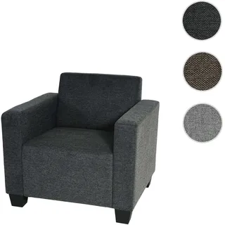Sessel Loungesessel Lyon, Stoff/Textil ~ anthrazit-grau