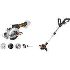 WORX NITRO WX531.9 Akku Kreissäge 20V & WG163E.9 Akku Rasentrimmer 20V – Rasen – 2-in-1 Funktion