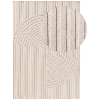 benuta Pure Wollteppich Yanis Ivory 160x230 cm , Creme , Textil , Abstrakt , Rechteckig , 160x230 cm , pflegeleicht , Teppiche und Böden, Teppiche, Schafwollteppiche