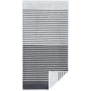 Egeria Duschtuch "Maris" Double Face mit Streifen, reine Baumwolle, grau