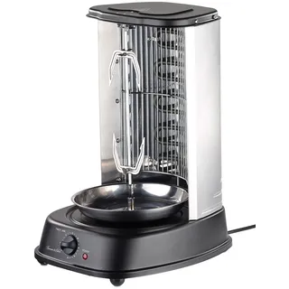 Rosenstein & Söhne Dönergrill: Döner- und Gyros-Grill, 2.000 Watt, Mittelspieß mit Spießgabeln, Timer (Vertikalgrill, Gyros Maker, Grillspiesse)