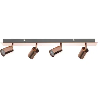 Beliani Deckenleuchte Tigris 70x8x17 cm , Kupferfarben , Metall , Gu10 , 70x17x8 cm , Lampen & Leuchten, Innenbeleuchtung, Deckenleuchten, Deckenleuchten