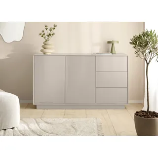 Sideboard HOMSY BY ANA JOHNSON "Storvia", kaschmir, B:140cm H:80cm T:40cm, FSC-zertifizierter Holzwerkstoff, MDF, Sideboards, Sideboard, seidenmatte Lackierung, geräuschlose Soft-Close-Schubladen, B 140 cm