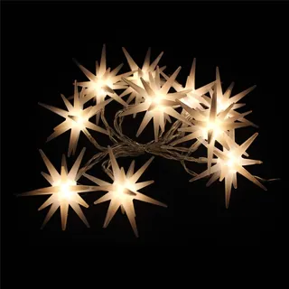 Lichterkette Leuchtsterne Sternlichterkette Innen Batterie warmweiß