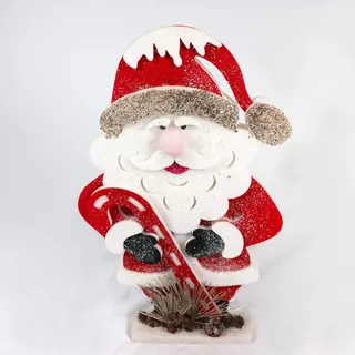 SHATCHI Weihnachtsmann-Tischfiguren, für Fenster, Wand, Tür, Ferienhaus, Glitzer-Schaumstoff, Schaustück-Dekorationen, 72 cm/52 cm/42 cm/32 cm, 72 cm