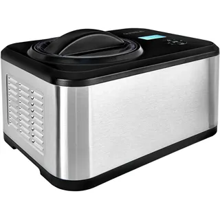 Gutfels Eismaschine ICE CREAM 4025 | 1,5 Liter | 120 Watt | 4 Programme | Timer | Display | Edelstahlbehälter