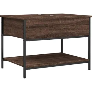 vidaXL Couchtisch Braun Eichen-Optik 70x50x50 cm Holzwerkstoff Metall - Braun