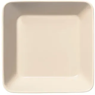 Iittala Teema Quadratischer Teller Schale aus Porzellan in der Farbe Beige, Maße: 16,4cm x 16,4cm x 4,4cm, 1061229