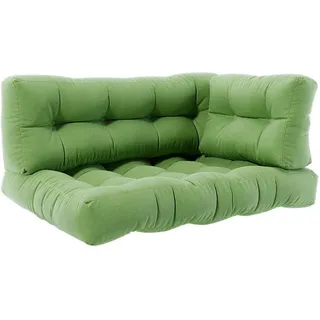 Vicco Palettenkissen SET Flocken Grün 120 x 80 cm 3 Teile , Textil , Rechteckig , 120x80x15 cm , Gartenmöbel, Gartenpolster & Auflagen, Palettenkissen