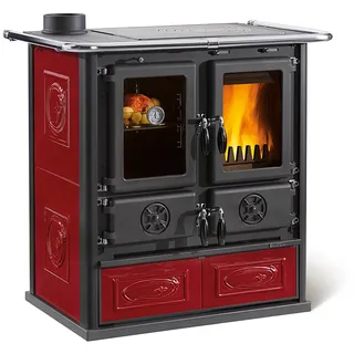 La Nordica-Extraflame LaNordica Küchenherd ROSETTA Sinistra Kachelverkleidung bordeaux 72 kW