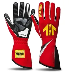 MOMO CORSA R HANDSCHUHE RENNSPORT AUTO - RENNHANDSCHUHE ROT GRÖSSE 8 - RACING HANDSCHUHE FIA