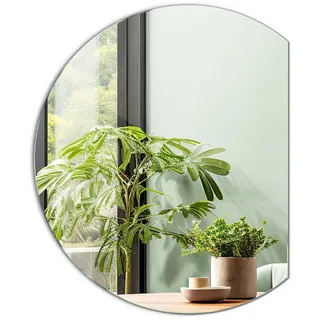 Tulup Spiegel 84 x 100 cm Asymmetrischer , Glas , Formgebogen , 84x100x0.4 cm , Spiegel, Wandspiegel