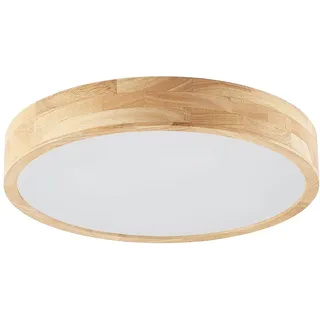 Lindby Deckenlampe Tanju (Landhaus, Vintage Rustikal) aus Holz (4 flammig E27) - Deckenleuchte Lampe Wohnzimmerleuchte