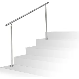 Relaxdays Treppengeländer Edelstahl