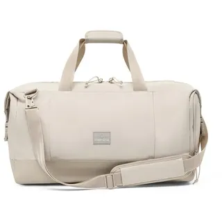 Johnny Urban Weekender Damen & Herren Beige - Milan Reisetasche für Urlaub, Fitness, Sauna - Reise Tasche mit Schuhfach - 35L - Verstellbarer Gurt - Wasserabweisend
