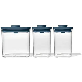 OXO Good Grips Aufbewahrungssystem »POP-DOSEN« Set, 6 Stk. tlg. (3 Dosen, 3 Deckel), blau