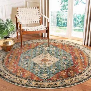 Lahome Boho Tribal Teppich 180 x 180 cm Waschbar
