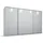 Schwebetürenschrank OTELI 323 x 214 x 68 cm Grau