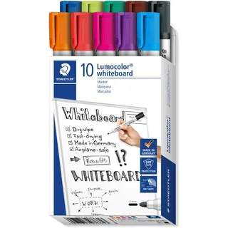 Staedtler Whiteboard-Marker farbsortiert 10 St. Blau/Rot/Grün/Orange/Lila/Schwarz