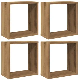 vidaXL Würfel-Wandregale 4 Stk. Artisan-Eiche 30x15x30 Holzwerkstoff