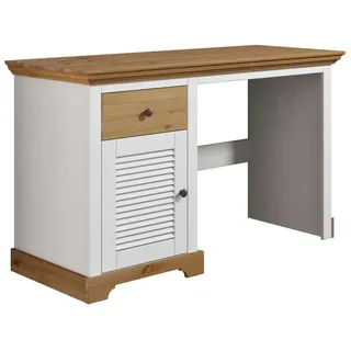 OTTO home Schreibtisch Ayanna Kiefer massiv / Weiß