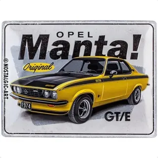 Nostalgic-Art Blechschild 30 x 40 cm - Opel - Opel Manta GT/E