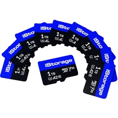 10 Pack iStorage microSD-Karte 1TB | Verschlüsseln Sie die auf iStorage microSD-Karten gespeicherten Daten mit dem datAshur SD USB-Flash-Laufwerk | Nur mit datAshur SD-Laufwerken kompatibel