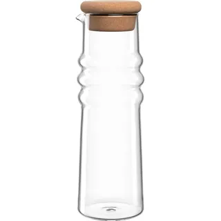 Karaffe LEONARDO "SOLE, 900 ml, mit Korkstopfen", transparent, H:26,5cm Ø:8,5cm, Glas, Karaffen, Karaffe, spülmaschinenfest