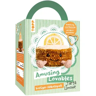 Frechverlag Amusing Lovables Häkelset Tarta Limone: Anleitung, Chenillegarn, Häkelnadel, Füllwatte, Sicherheitsaugen, Karabiner