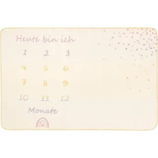 Biederlack Kinderdecke, 'Milestone' Baumwollmischung Creme Größe 100x150 cm