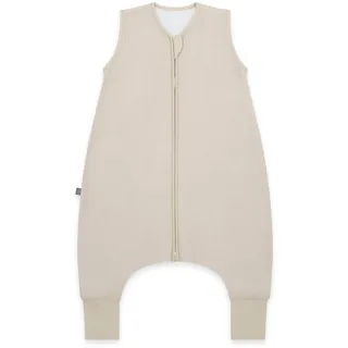 emma & noah Baby Schlafsack mit Füßen 1.0 TOG, Ganzjahres Schlafsack mit Beinen für den Frühling, Sommer und Herbst, 100% Bio-Baumwolle, Oeko-TEX Zertifiziert (Essential Beige, 70 cm)