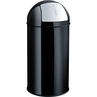Helit Push-Abfallbehälter 50 l Schwarz