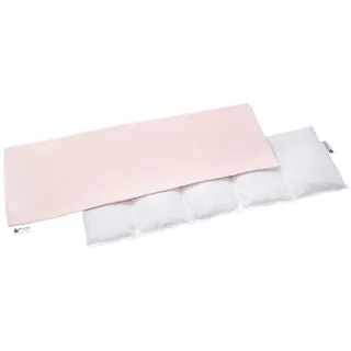 Medi Partners Kirschkernkissen Mikrowelle 60x20cm Körnerkissen groß Wärmekissen 800g 100% Baumwolle 5 kammern abnehmbarer Bezug - Kirschkernkissen nacken schulter Kältetherapie (Hell-Pink)