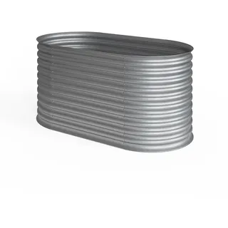 Oskar Hochbeet oval 160 x 82 x 80 cm Silber