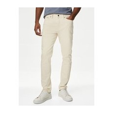 Mens M&S Collection Slim Fit Stretch Jeans - Ecru, Ecru - 36