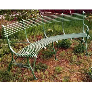 Casa Padrino Schmiedeeisen Gartenbank mit Krallenfüßen 1,9 x 0,48 x H. 0,9m - Vintage Nostalgie - Weiß