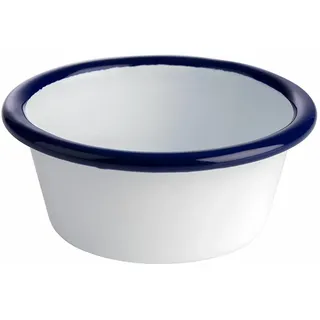 APS 40646 ENAMELWARE Metall Schüssel weiß / Blau, Ø 8 x 3.5 cm 0.08 ltr.