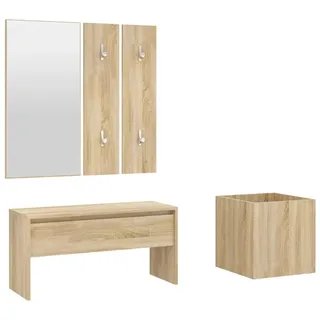 Garderoben-Set Sonoma-Eiche Holzwerkstoff - Beige, Braun