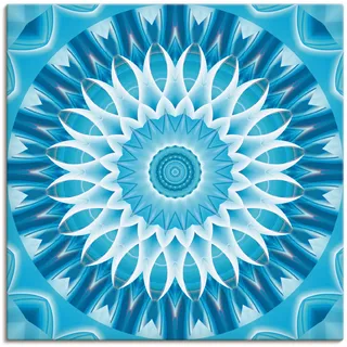 Artland Wandbild »Mandala blau Blüte«, Muster, (1 St.), als Leinwandbild in verschied. Größen Artland blau