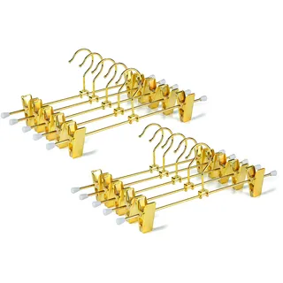 Amber Home Kleiderbügel für Hosen und Röcke, glänzend, goldfarben, 30,5 cm