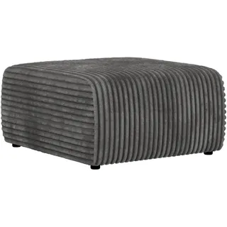 MKS Pouf Nessaro - Grau Cord , Kunststoff , Rechteckig , 87x44x96 cm , Oeko-Tex® Standard 100 , Wohnzimmer, Sessel, Hocker & Hockerbänke, Poufs