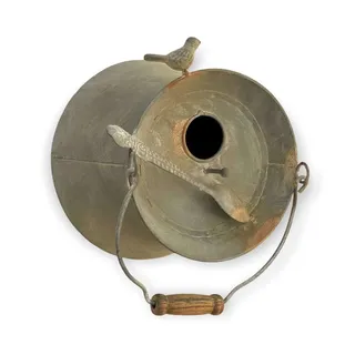 DanDiBo Vogelhaus wetterfest zum Aufhängen Metall 481997 , 22x26x19 cm , Dekoration, Gartendeko