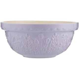 Mason Cash IN THE MEADOW Rührschüssel 2 Liter, Ø 24 cm, Steingut | Teigschüssel, Blumenmotiv, lavendel, spülmaschinenfest, splitterresistent, mikrowellengeeignet, gefriergeeignet