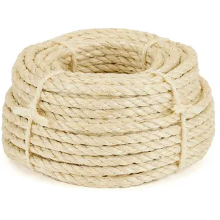 La cordeline Sisalseil, natürlich, 10 mm x 20 m, für Kratzbaum, Reparatur und Ersatz für Kratzbäume, Dekoration, Basteln