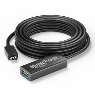 MutecPower 10m USB C auf USB A Adapter Kabel OTG USB 3.0 typ C männlich zu Aktiv USB typ A weiblich - mit Verlängerung Chipsatz Signal Repeater - 10 Meter Kompatibel mit Macbook, Apple, Samsung Galaxy
