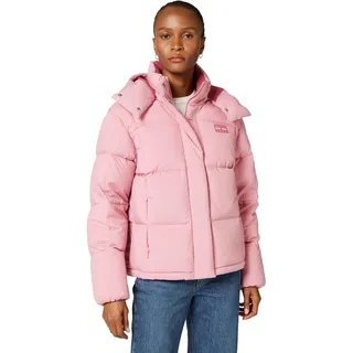 Tommy Hilfiger Tommy Jeans Damen, Pufferjacke Alaska Grid Down mit Kapuze, Rosa (mystic pink XL