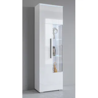 INOSIGN Vitrine »India,Höhe 160cm stilvolle Glasvitrine mit verstellbare Glasböden«, Standvitrine 1Trg, viel Stauraum ohne Beleuchtung, weiß