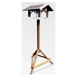 Vogelhaus Tirol mit Silo und Ständer - wetterfeste Futterstation für Wildvögel - Futterhaus 39 x 43 x 29 cm